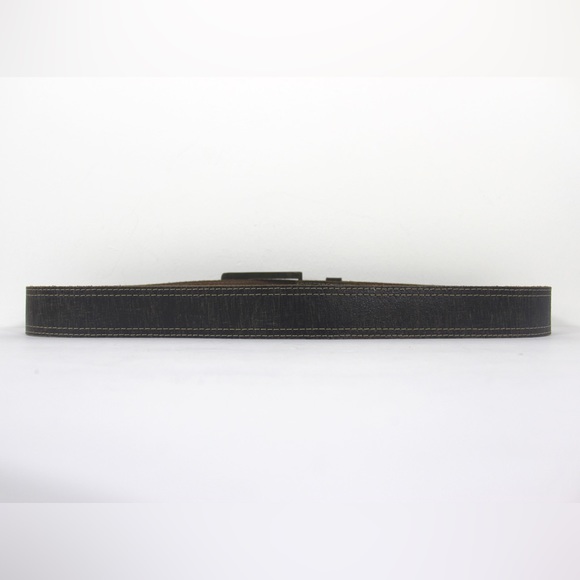 Distressed Black Gray Leather Belt Buffalo Made in Canada 35” - 39” Large unisex - Picture 7 of 9